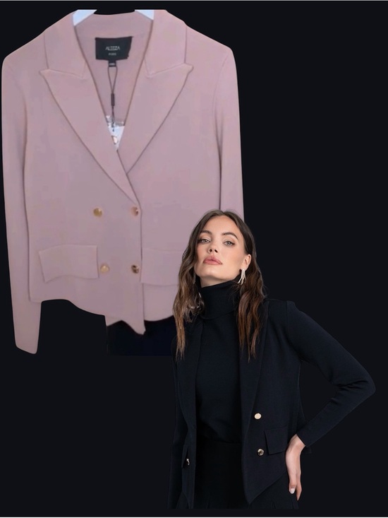 Aleeza Paris Jackets & Blazers - Aleeza Paris Haylee Blazer, double breasted, size Large, dusty pink